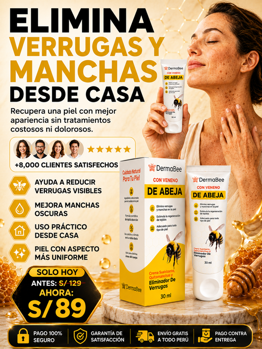 DermaBee Crema para Verrugas y manchas en la piel